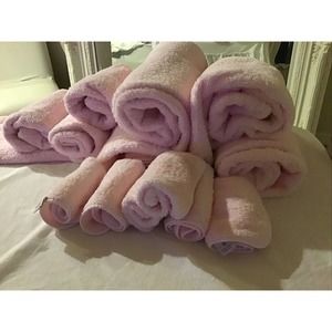 Rachel Ashwell Shabby Chic Couture Boutique Towel Set Pink Bath Sheets Face Hand
